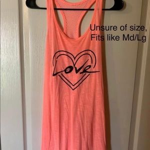 Neon orange tank top